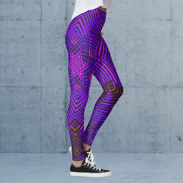 Weave Mandala Pink en Paars Leggings