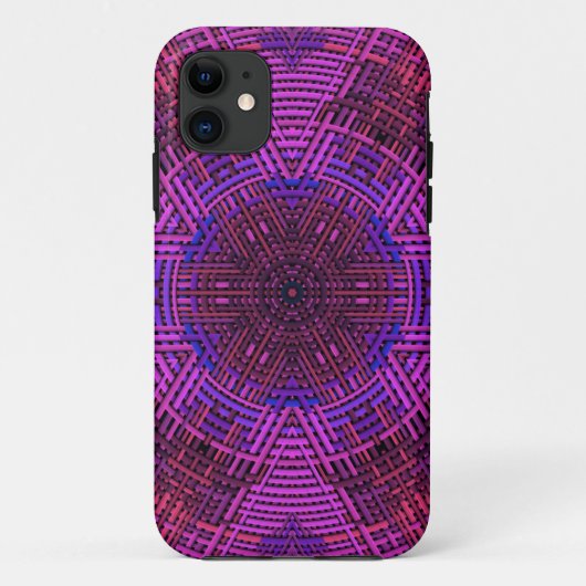 Weave Mandala Pink Paars en Blue Case-Mate iPhone Case (Achterkant)