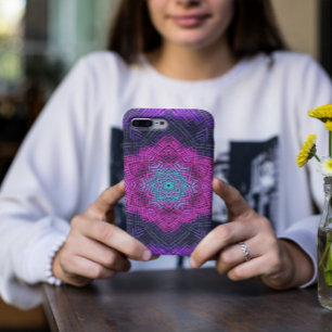 Weave Mandala Pink Paars en Blue Case-Mate iPhone Case