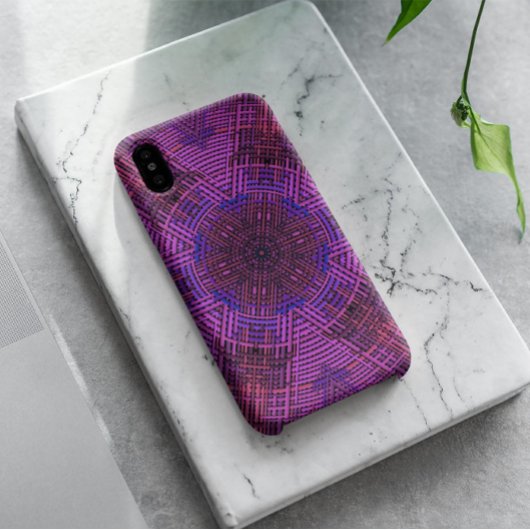 Weave Mandala Pink Paars en Blue Case-Mate iPhone Case