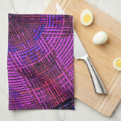 Weave Mandala Pink Paars en Blue Theedoek (Quarter Fold)