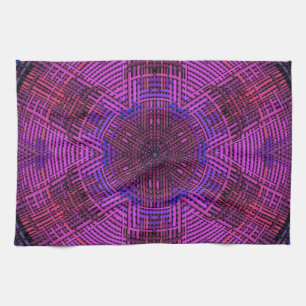 Weave Mandala Pink Paars en Blue Theedoek