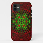 Weave Mandala Red en Green Case-Mate iPhone Case (Achterkant)