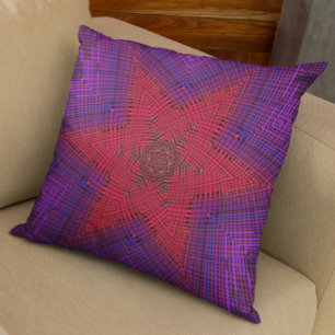 Weave Mandala Red en Paars Kussen