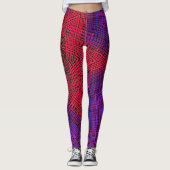 Weave Mandala Red en Paars Leggings (Voorkant)