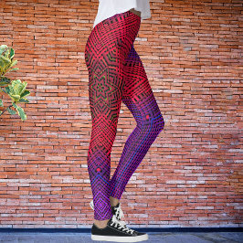 Weave Mandala Red en Paars Leggings