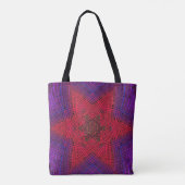 Weave Mandala Red en Paars Tote Bag (Achterkant)