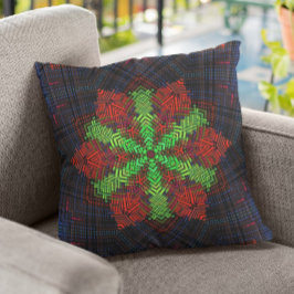 Weave Mandala Red Green en Blue Kussen