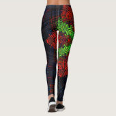 Weave Mandala Red Green en Blue Leggings (Achterkant)