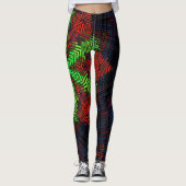 Weave Mandala Red Green en Blue Leggings (Voorkant)