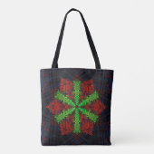 Weave Mandala Red Green en Blue Tote Bag (Achterkant)
