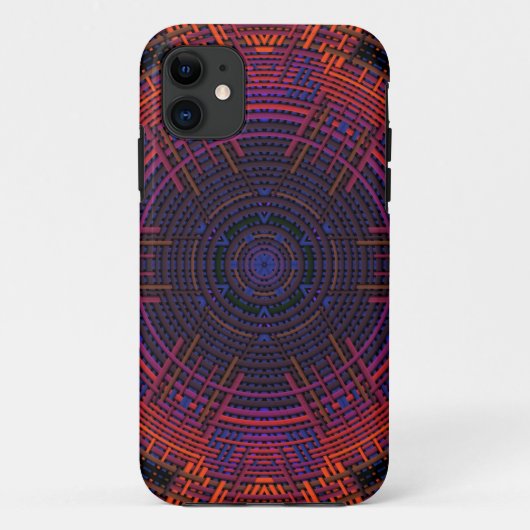 Weave Mandala Red Oranje en Paars Case-Mate iPhone Case (Achterkant)