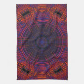 Weave Mandala Red Oranje en Paars Theedoek (Verticaal)