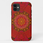 Weave Mandala Red Pink and Yellow Case-Mate iPhone Case (Achterkant)