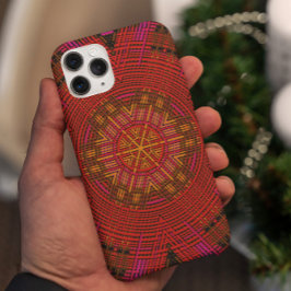 Weave Mandala Red Pink and Yellow Case-Mate iPhone Case