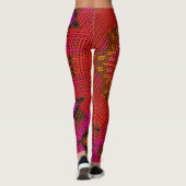 Weave Mandala Red Pink and Yellow Leggings (Achterkant)