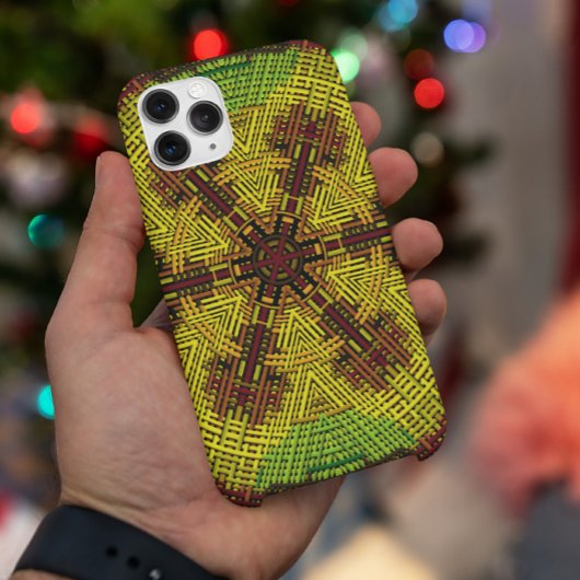 Weave Mandala Red Yellow en Green Case-Mate iPhone Case