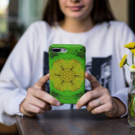 Weave Mandala Yellow en Green Case-Mate iPhone Case