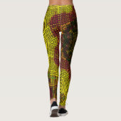 Weave Mandala Yellow en Oranje Leggings (Achterkant)