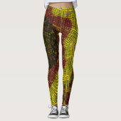 Weave Mandala Yellow en Oranje Leggings (Voorkant)