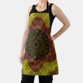 Weave Mandala Yellow en Oranje Schort (Insitu)