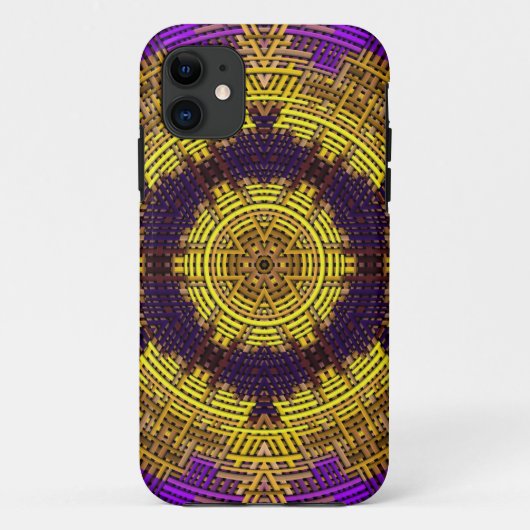 Weave Mandala Yellow en Paars Case-Mate iPhone Case (Achterkant)