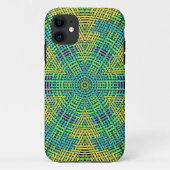 Weave Mandala Yellow Green en Blue Case-Mate iPhone Case (Achterkant)