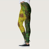 Weave Mandala Yellow Green en Oranje Leggings (Links)