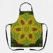 Weave Mandala Yellow Green en Oranje Schort (Voorkant)
