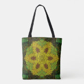 Weave Mandala Yellow Green en Oranje Tote Bag (Achterkant)
