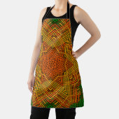 Weave Mandala Yellow Oranje en Green Schort (Insitu)