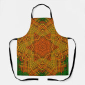 Weave Mandala Yellow Oranje en Green Schort (Voorkant)