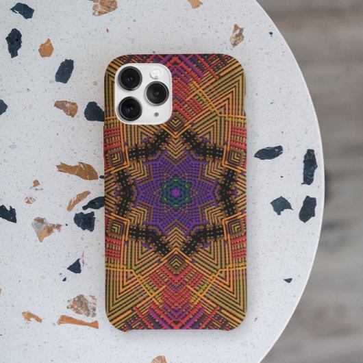 Weave Mandala Yellow Oranje en Paars Case-Mate iPhone Case