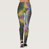 Weave Mandala Yellow Pink en Green Leggings (Achterkant)