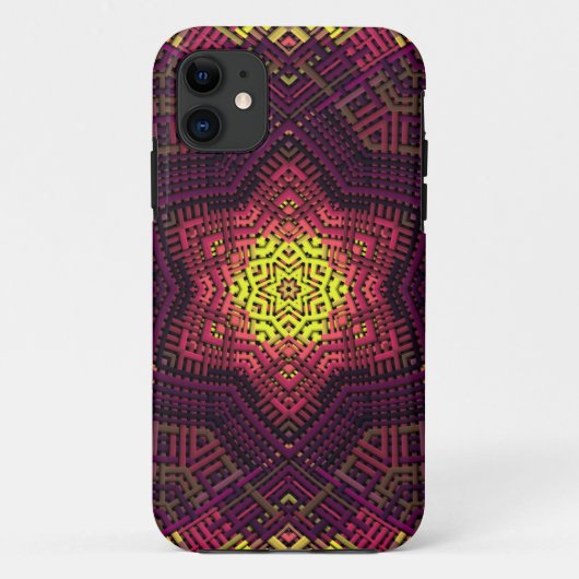 Weave Mandala Yellow Pink en Paars Case-Mate iPhone Case (Achterkant)