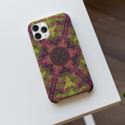 Weave Mandala Yellow Pink en Paars Case-Mate iPhone Case