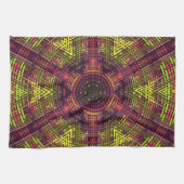 Weave Mandala Yellow Pink en Paars Theedoek (Horizontaal)