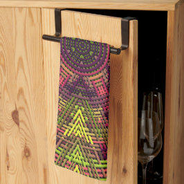 Weave Mandala Yellow Pink en Paars Theedoek