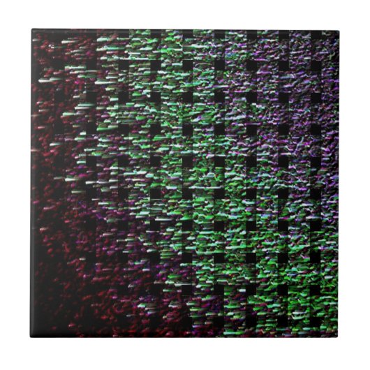 Weave Metalic Paars Green Tegel Tegeltje (Voorkant)