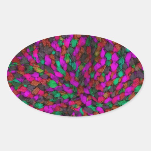 Weave Ovale Sticker (Voorkant)