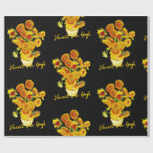 Weave-patroon van zonnebloemen door Vincent van Go Cadeaupapier (Vlak)