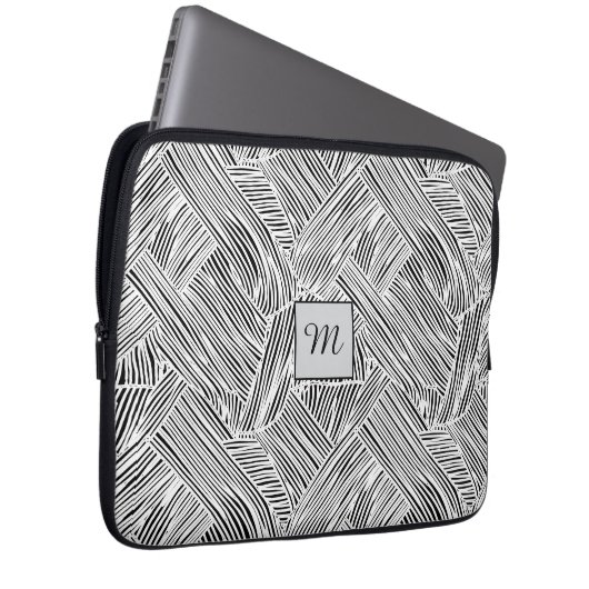 Weave Pattern Design Art  Laptop Sleeve (Voorkant Rechts)