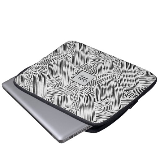 Weave Pattern Design Art  Laptop Sleeve (Voorkant onderkant)