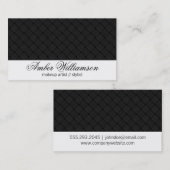 Weave Pattern (zwart) Visitekaartje (Voorkant / Achterkant)
