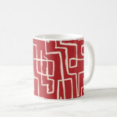 Weave Sip Rood Wit Koffiemok (Voorkant rechts)