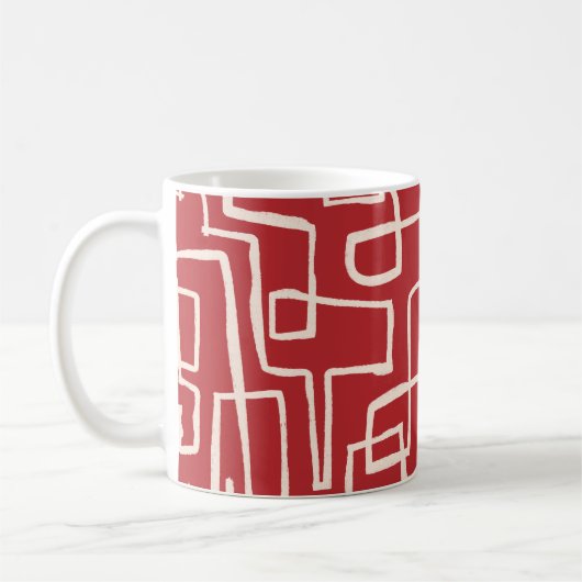 Weave Sip Rood Wit Koffiemok (Links)