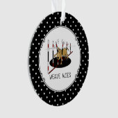 Weave Woes - behendige, grappige geplaveide honden Ornament (voorkant)