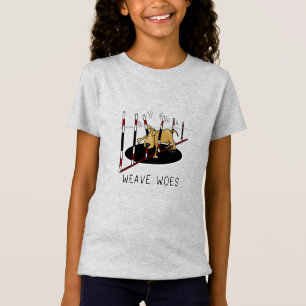 Weave Woes - behendige, grappige geplaveide honden T-shirt