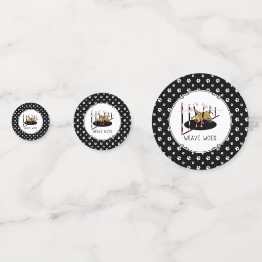 Weave Woes - grappige hondenbehendigheid Confetti (Voorkanten)