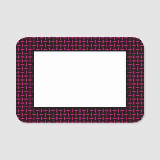 Weaved Pattern op Black Naamplaatje (Voorkant)